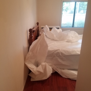 Arizona-Total-Home-Restoration-Mesa-AZ-Popcorn-Ceiling-Removal-Before-Preparation-Covering-Furniture
