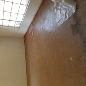 CONTAINMENT:  VCT Black Mastic Asbestos Abatement in Living Room - Scottsdale, AZ