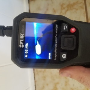 BEFORE: Our FLIR Infrared Camera Provides Thermal Imaging that Identifies and Quantifies Moisture for Water Damage Restoration - Chandler, AZ